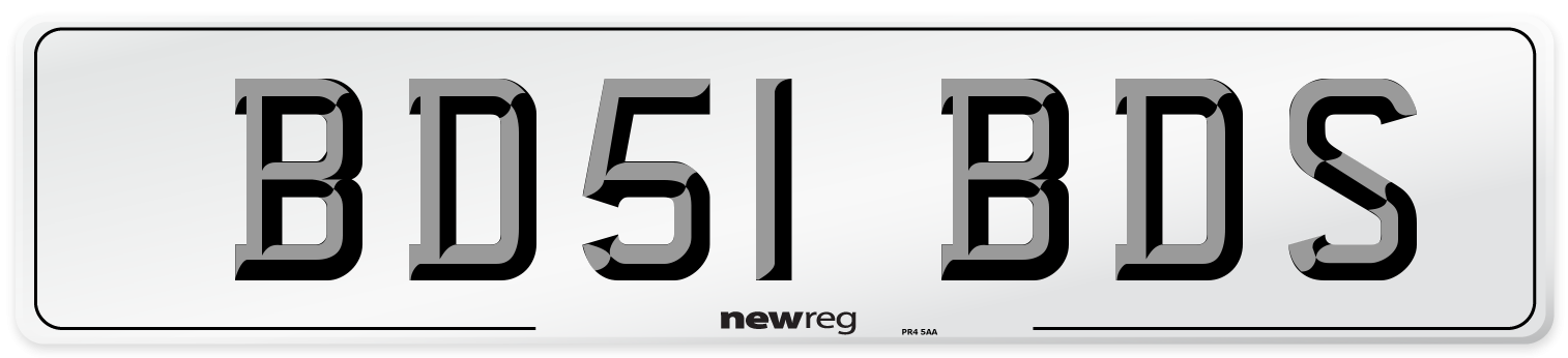 BD51 BDS Number Plate from New Reg